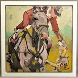 Buddies by Marieke Bekke, oil on canvas, sold Mar 2021