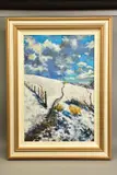 Snowy flock by Timmy Mallett, oil on canvas, sold Mar 2021