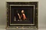 The singer by Fabian Perez, oil on canvas, sold Mar 2021