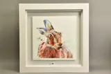 Spring hare by Sarah Stokes, watercolour on paper, sold Mar 2021