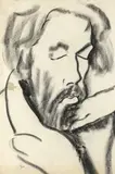 Portrait of Ronald Ossory Dunlop by Jean Shepeard, ink, sold May 2021