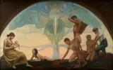 Allegory of life Signed MAITLAND HOWARD by Margaret Maitland Howard, Oil on camvas, sold May 2021