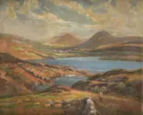A Scottish Loch Signed W F Burchell by William F. Burchell, Oil on canvas, sold May 2021