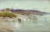 Cottage at the edge of a Loch Signed and dated Barclay Henry by Barclay Henry, Oil on canvas, sold May 2021
