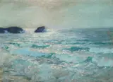 A calm sea Signed Julius Olsson by Julius Olsson, Oil on canvas, offered May 2021