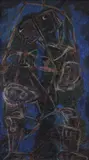 Judas Signed with initals NH by Nina Hosali, Oil on board, sold May 2021