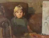 The artist's son Signed Moroney by Ken Moroney, Oil on board, sold May 2021