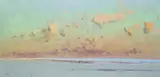 Low tide by Frederick Cuming, Oil on canvasboard, sold May 2021