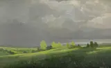 Sunlight after the storm Signed and dated Michael Long 62 by Michael Long, Oil on canvas, sold May 2021
