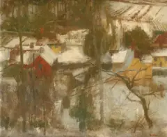 Snow, Borden Wood Signed Buhler by Robert Buhler, Wood, sold May 2021