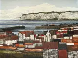 A Yorkshire coastal town Signed and dated JRidgewell 66 by John Ridgewell, Oil on canvas, sold May 2021
