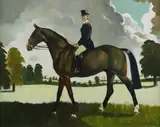 Miss Hennesey on her hunter Signed Doris Zinkeisen by Doris Zinkeisen, Oil on canvas, sold May 2021