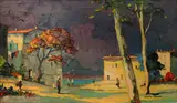 Le Lavandou by Cecil Rochfort D'Oyly-John, Oil on canvas, sold May 2021