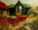 Farm at Brightlingsea Signed JOYCE PALLOT by Joyce Pallot, Oil on canvas, sold May 2021