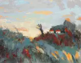 Dusk near Franschhoeck Signed Rosita Manser by Rosita Manser, Acrylic on canvas, sold May 2021