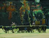 Ducal Palace Gardens by John Thirlwall, Oil on canvas, sold May 2021