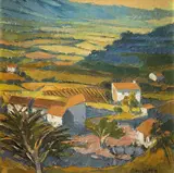 Provence - Valley Farm Signed Alan Cotton by Alan Cotton, Oil on canvas, sold May 2021