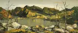Snowdon from Llyn Padarn by Charles Wyatt Warren, Oil on board, sold May 2021