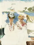 Argenteuil by Muriel Minter, Oil on canvas, squared for transfer, sold May 2021