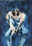 Songs for a Wayfarer - Nureyev by Alan Halliday, Watercolour on paper; Oil on paper, sold May 2021