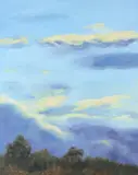 Sunset No by Frieda Hughes, Oil on canvasboard, sold May 2021