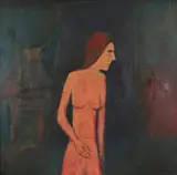 Interior at Dusk Signed THOMSON by Douglas Thomson, Oil on canvas, sold May 2021