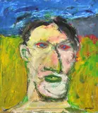 Outdoor Man Signed Thomson by Douglas Thomson, Oil on canvasboard, sold May 2021