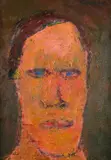 The Straight Man Signed THOMSON by Douglas Thomson, Oil on canvas, sold May 2021