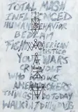 Scream Set List and Sigils Signed with initials and dated MT'07 by Mark Titchner, Acrylic and pen on card, offered May 2021