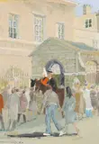 The changing of the guard Signed MALCOLMSON by Joe Malcolmson, Oil on board, sold May 2021