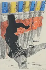 Carnival Signed and dated J H Selway 1978 by John Selway, Watercolour, and pen and ink, sold May 2021