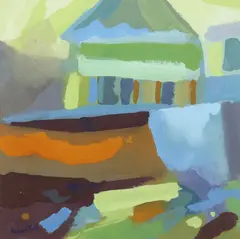 Abstract landscape Signed Richard Tuff by Richard Tuff, Gouache, sold May 2021