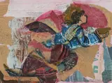 Angel Signed A Milner-Gulland by Alison Milner-Gulland, Watercolour and paper collage, sold May 2021