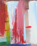 The waterfall Signed Prudence Walters by Prudence Walters, Acrylic and watercolour on card, sold May 2021