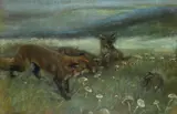 The Fairy Ring by George Vernon Stokes, watercolor, sold May 2021