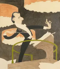 Our Musical Hope: Sir Thomas Beecham by Edmund Dulac, Pencil, ink, watercolour and bodycolour, sold May 2021