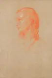 Portrait of a woman Signed James Gunn by Herbert James Gunn, watercolor, sold May 2021