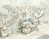 The awakening Signed M by Michael Rothenstein, Watercolour, sold May 2021