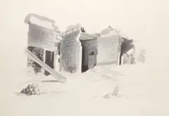 Luqa Inscribed Sergeants Quarters/Luqa Malta by Barbara Jones, Watercolour, sold May 2021