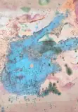 Abstract in pink by Henri Ernst Pfeiffer, watercolour, offered May 2021