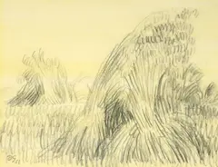 Wheatsheaves Signed with initials and dated D by Duncan Grant, Pencil, sold May 2021