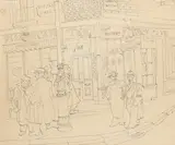 The Fitzroy Cafe Pen and ink 30 by Julius Stafford-Baker, Pen and ink, sold May 2021