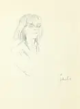 Portrait of Greta Garbo by Cecil Beaton, Pencil, sold May 2021