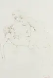 Scene de Theatre Signed Leonor Fini by Léonor Fini, Pen and ink within pencil framing lines, offered May 2021