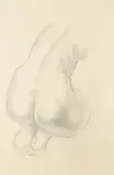 Nude bottom by Robert Gibbings, pencil, sold May 2021