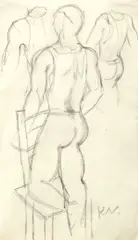 The dancer by Keith Vaughan, Pencil, sold May 2021