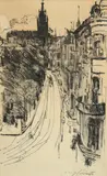 Strasse in Königsberg Signed L***s Corinth by Lovis Corinth, Lithograph, offered May 2021