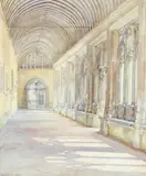 Old Cloister by Bernard Cecil Gotch, watercolour and pencil, sold May 2021