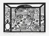 The Flight from the Enchanter Signed and inscribed The Flight from by Edward Bawden, Linocut, printed by Philip Bawden in the, sold May 2021