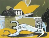 The Walled Garden Lithograph by Keith Vaughan, Lithograph, sold May 2021